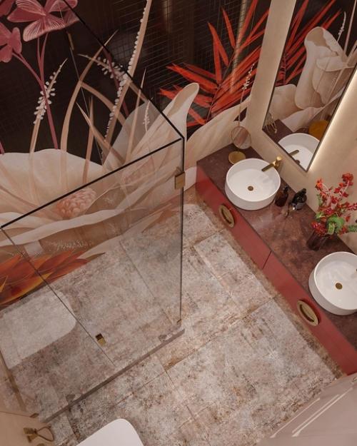 Невероятно стильный дизайн - проект совмещенного санузла. 04