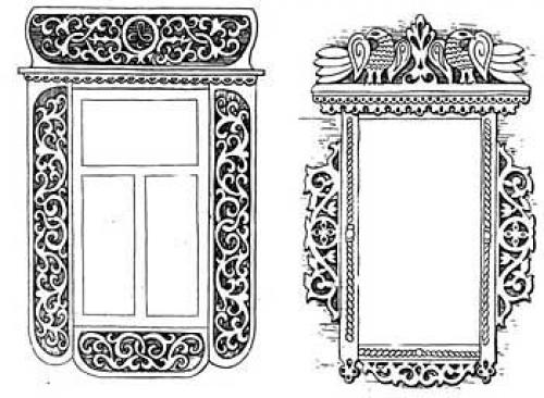 Рисунок на наличники на окна