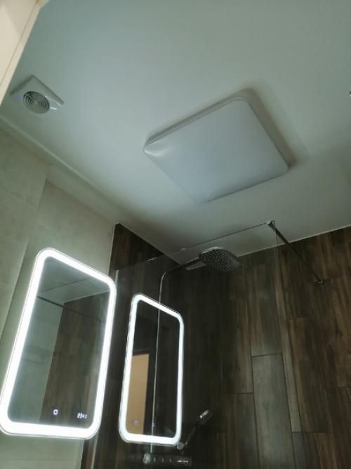 Сан.  Узел с душевой в строительном исполнении в трехкомнатной хрущевке после небольшого расширения и кап. 05