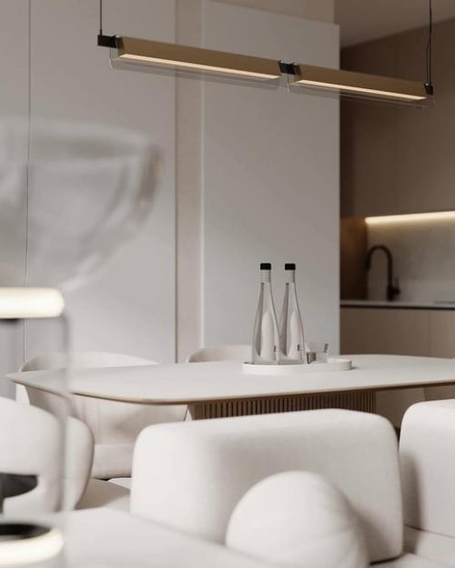 Современный интерьер гостиной в светлых тонах. 04