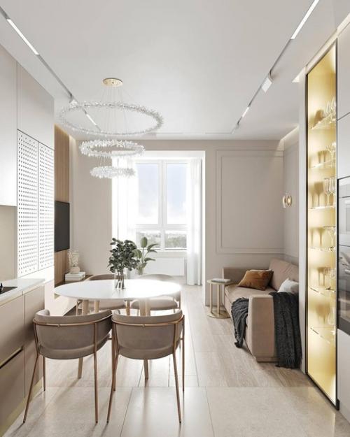 Интерьер кухни для любителей светлых тонов. 03