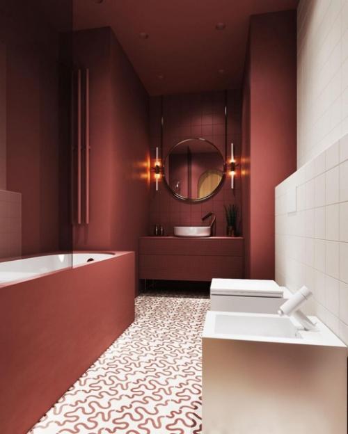 Очень редкое сочетание цветов для ванной комнаты. 04