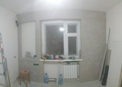 Детская.  Все сделал один, кроме натяжного потолка. 02