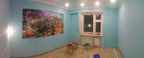 Детская.  Все сделал один, кроме натяжного потолка. 05