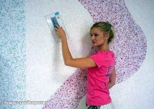 Отделка стен жидкими обоями: подготовка, приготовление, нанесение. 02 Отделка стен жидкими обоями: подготовка, приготовление, нанесение. 02