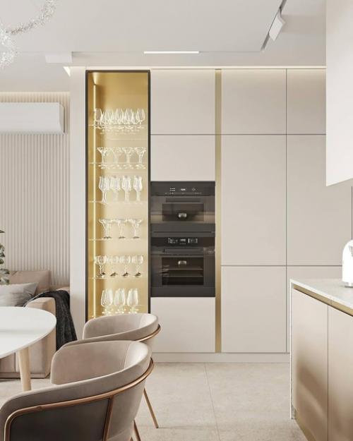 Интерьер кухни для любителей светлых тонов. 02