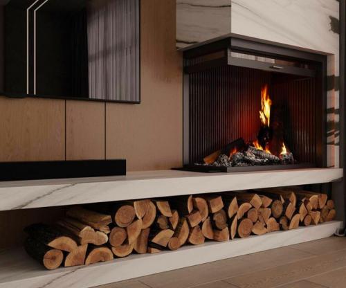 Эта гостиная в частном доме - воплощение элегантности и уюта в стиле минимализм. 06