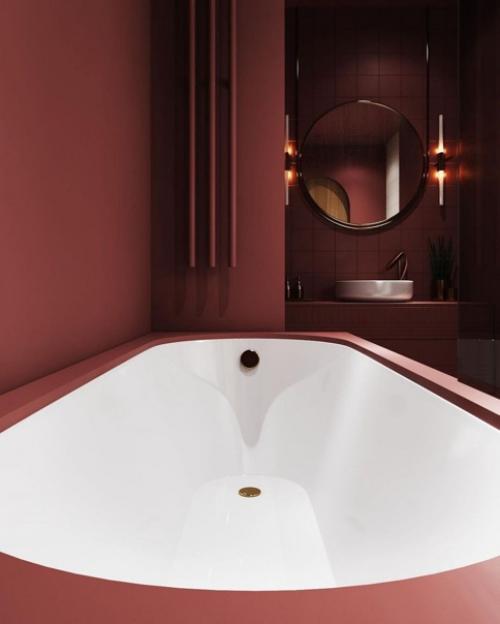 Очень редкое сочетание цветов для ванной комнаты. 01