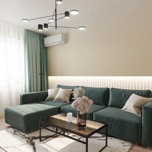 Довольно простой, но стильный дизайн - проект небольшой квартиры. 06