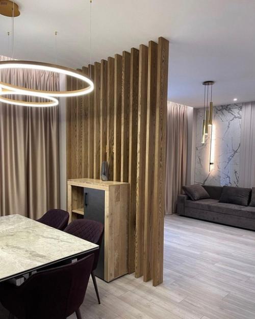 Перегородка из массива ясеня, брус 150/40. 03