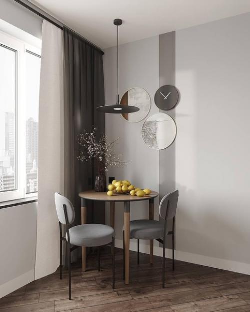 Эта квартира в сером монохроме с изысканностью и утонченностью оформлена. 03