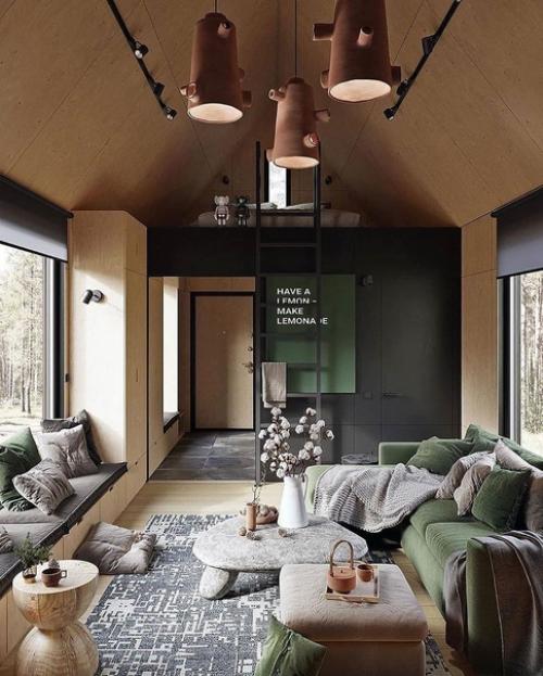 Загородный дом в лесу с очень интересной планировкой. 02