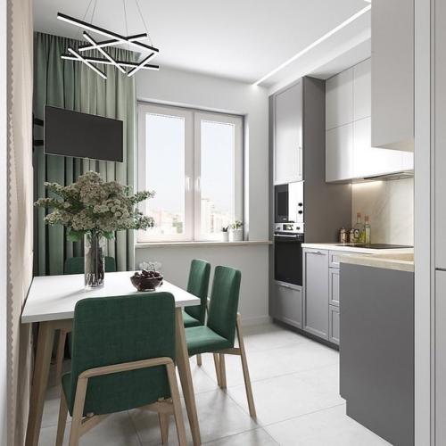 Довольно простой, но стильный дизайн - проект небольшой квартиры. 05