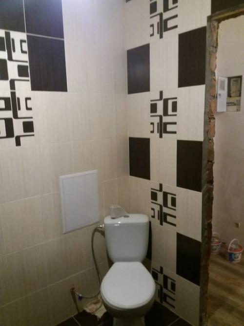 Вот наконец то почти закончили ванную туалет. 07