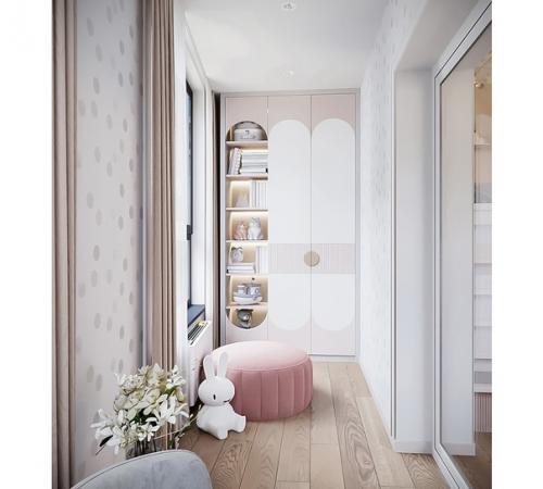 Очень уютная детская комната для девочки. 08