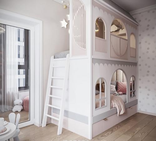 Очень уютная детская комната для девочки. 07