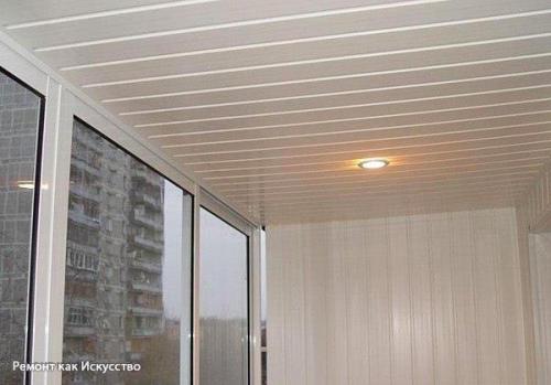 Отделка потолка на балконе - гидроизоляция, утепление и облицовка. 07