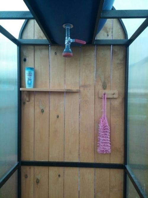 Сделал летний душ на даче, всё своими руками. 02