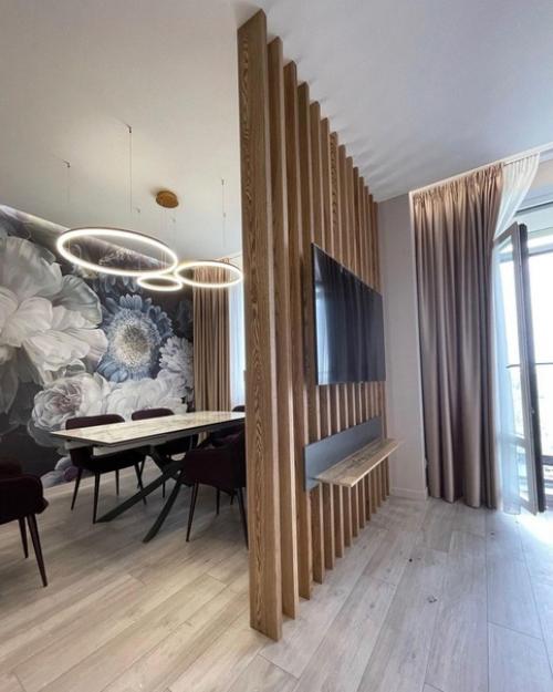 Перегородка из массива ясеня, брус 150/40. 02