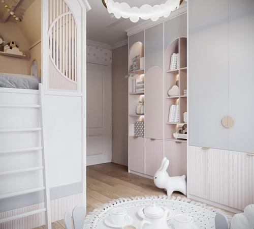 Очень уютная детская комната для девочки. 04
