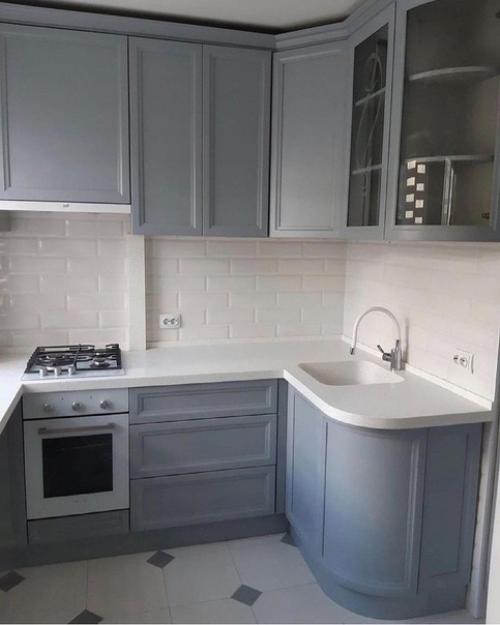 Достойная подборка небольших угловых кухонь. 01