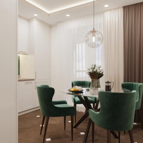 Дизайн - проект трёхкомнатной квартиры площадью 80 кв. 03