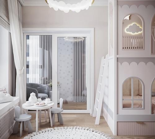 Очень уютная детская комната для девочки. 03