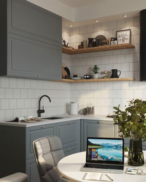 Открытые полки все чаще в дизайнерских проектах встречаются. 04