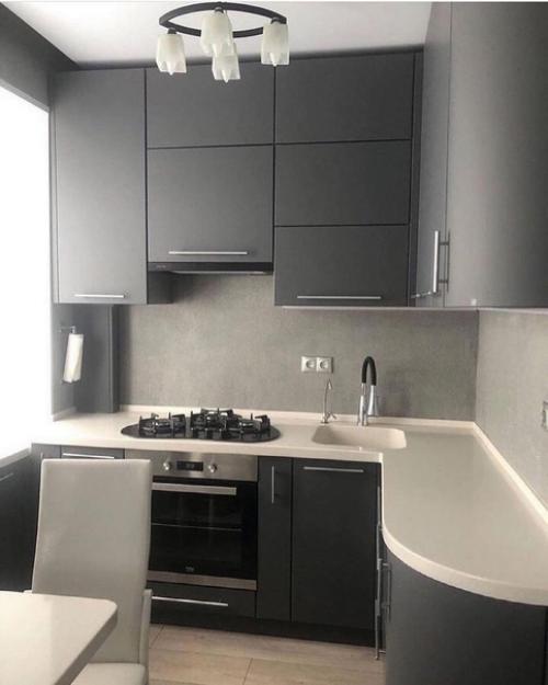 Достойная подборка небольших угловых кухонь. 02