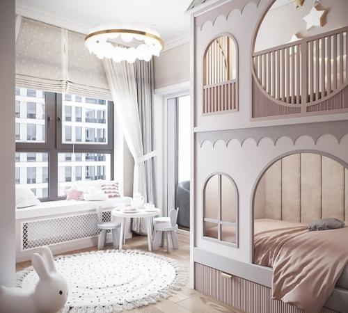 Очень уютная детская комната для девочки. 01