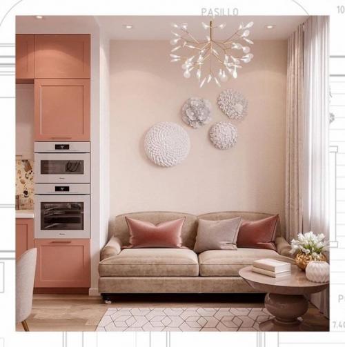 Персиковый - прекрасный компаньон для других цветов. 02