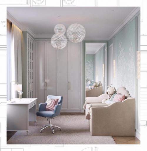 Детская комната для двух девочек. 01