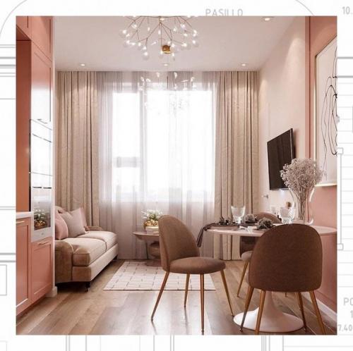 Персиковый - прекрасный компаньон для других цветов. 05