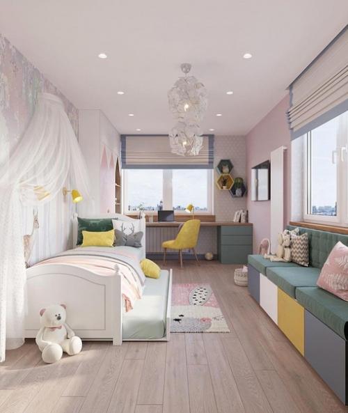 Не только красивый, но и функциональный дизайн - проект детской комнаты. 01