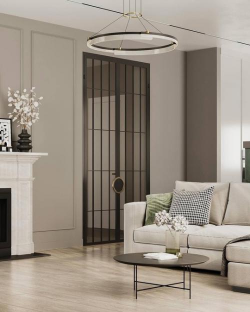 Стильный интерьер просторного загородного дома. 06