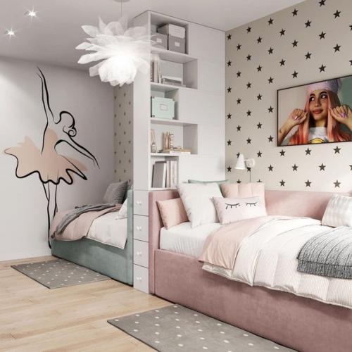 Милейшая детская для двух сестренок, площадью всего 12, 8 кв. 02