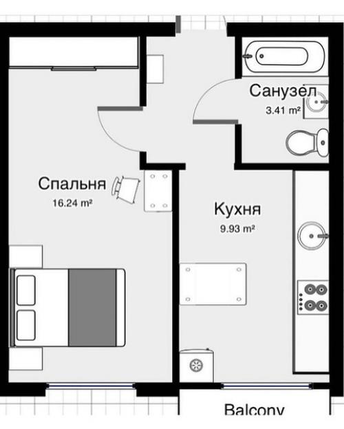 Однушка площадью 35 кв. 09