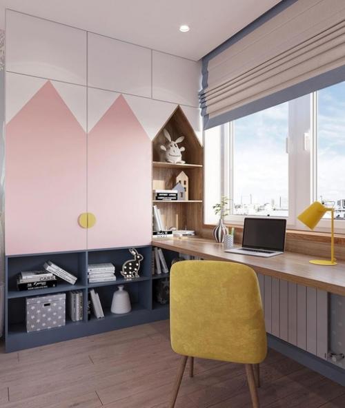 Не только красивый, но и функциональный дизайн - проект детской комнаты. 02