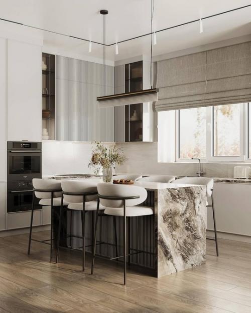 Стильный интерьер просторного загородного дома. 05