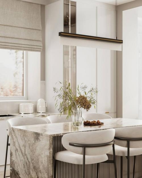 Стильный интерьер просторного загородного дома. 03