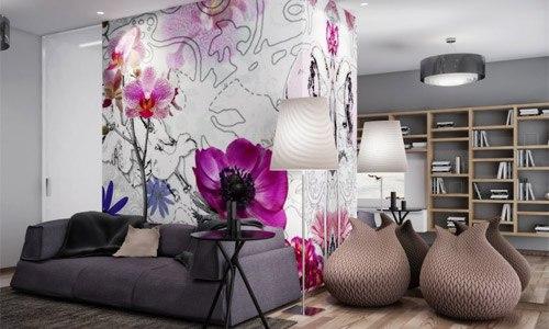 Комбинирование обоев в интерьере - оригинальные способы и приемы. 01