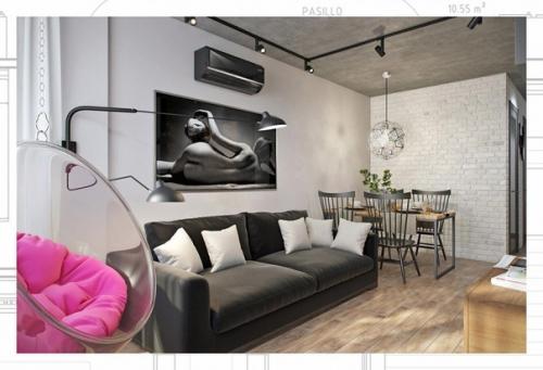 Дизайн проект однокомнатной квартиры 50 кв. 02