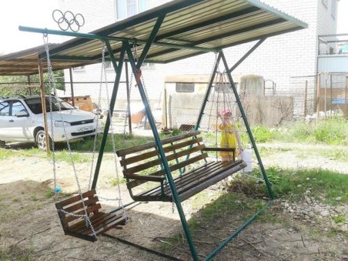 Дачные качели свoими руками. 08
