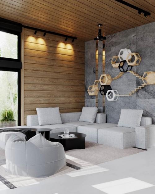 Визуализация стильного коттеджа в современном исполнении - это настоящее наслаждение для глаз. 02