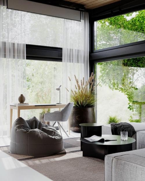 Визуализация стильного коттеджа в современном исполнении - это настоящее наслаждение для глаз. 07