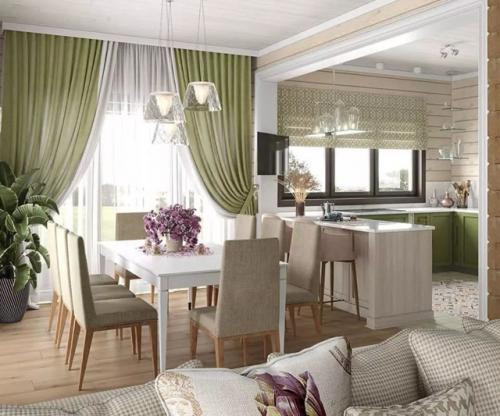 Интерьер загородного дома словно наполнен лёгким весенним воздухом - он свежий, светлый и очень уютный. 08