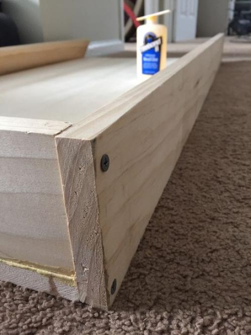 Сделай сам.  Скрытая полка за холодильником. 03