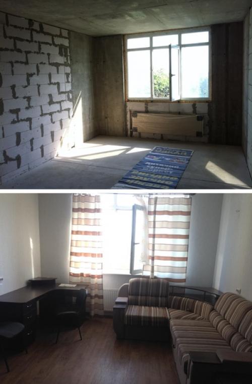 Кроме натяжных потолков и дверей делал всё сам после работы. 06