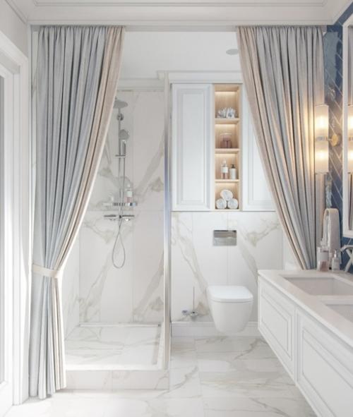 Стильная ванная комната в загородном доме. 01