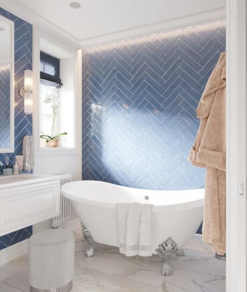 Стильная ванная комната в загородном доме. 05